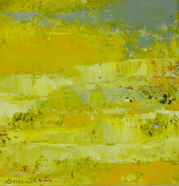 BJA-W900 Oil and Cold Wax Painting, Yellow